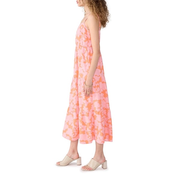 Social Standard By Sanctuary Pink And Orange Smocked Back Maxi Dress L - Picture 2 of 9